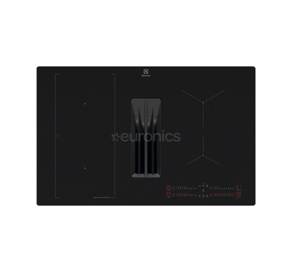 Electrolux 600 Series, ширина 80 см, черный - Интегрируемая индукционная варочная панель с вытяжкой