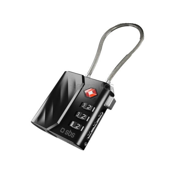 SBS FindMy lock for luggage, black - Smart tracker
