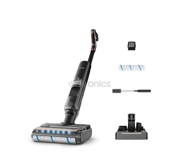 Tefal X-Clean 7, mitrā tīrīšana, melna/zelta - Bezvadu cieto grīdu tīrītājs