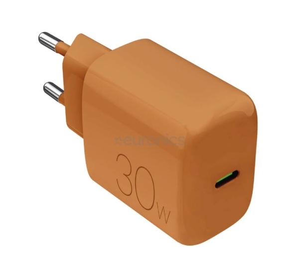 Puro DAILY 1, USB-C, 30 W, oranža - Lādētājs