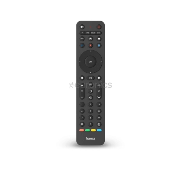 Hama UNIVERSAL TV REMOTE CONTROL INFRA-RED FOR 4 DEVICES Black