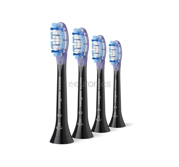 Philips Premium Gum Care, 4 gab., melna - Uzgaļi elektriskajai zobu birstei