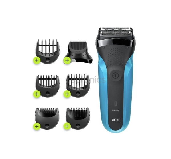 Braun Series 3 Shave & Style, Wet & Dry, zila - Skuveklis