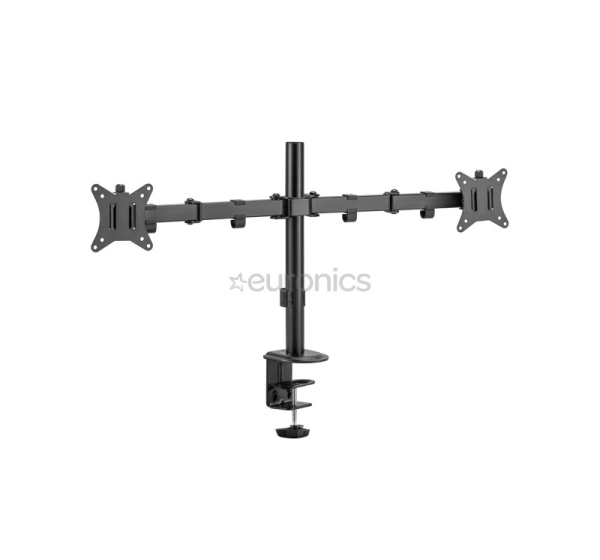 Deltaco Dual Desk Mount, 13-32'', melna - Monitora statīvs