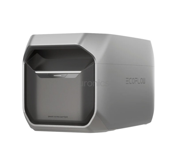EcoFlow DELTA 3 Smart Extra Battery, 1024 Wh, pelēka - Papildu akumulators pārnēsājamai spēkstacijai