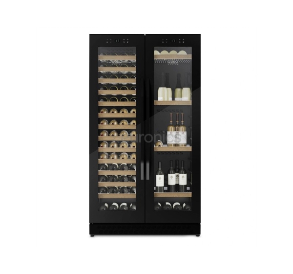 Caso WineChef Duo 122, 122 bottles, height 176 cm, black - Wine cooler