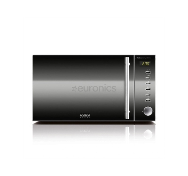 Caso MG 20 Ceramic menu, 800 W, nerūsējošā tērauda/melna - Mikroviļņu krāsns ar grilu