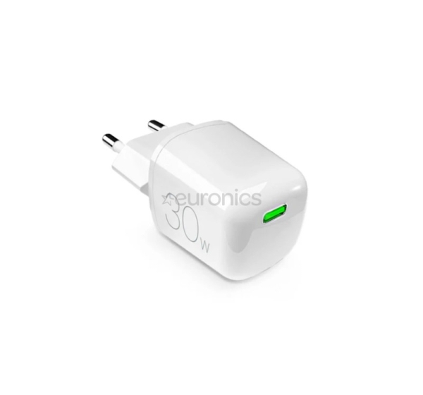 Puro MiniPro Wall Charger, GaN, 30 W, USB-C, balta - Lādētājs