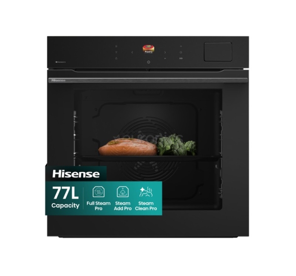 Hisense Hi8, 77 L, melna - Iebūvējama tvaika cepeškrāsns