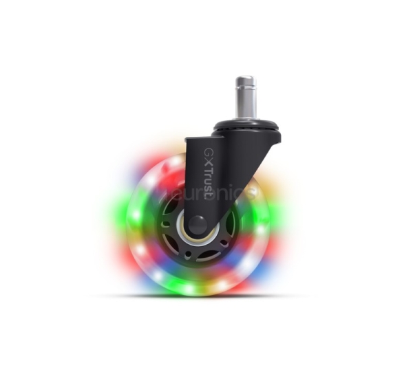 Trust GXT 701 Gel Chair Casters, LED, 5 gab., melna - Gumijas ritenīši datorkrēslam