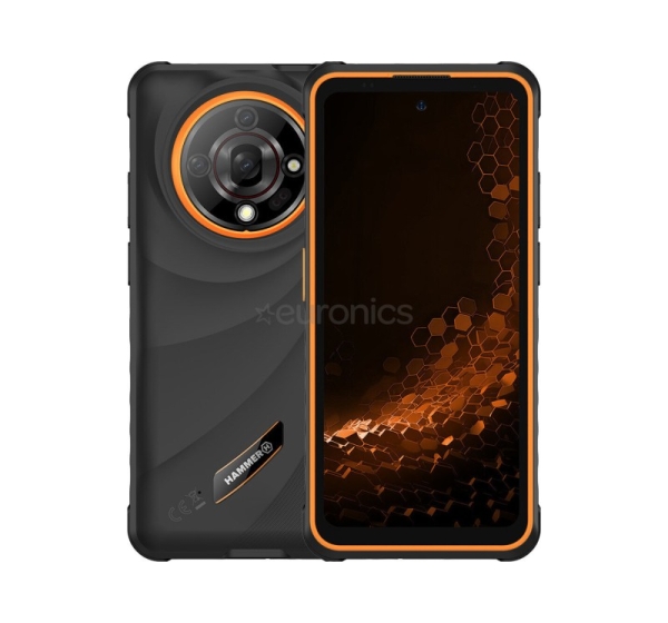 HAMMER Iron 6 5G, 8GB, 256GB, oranža - Viedtālrunis