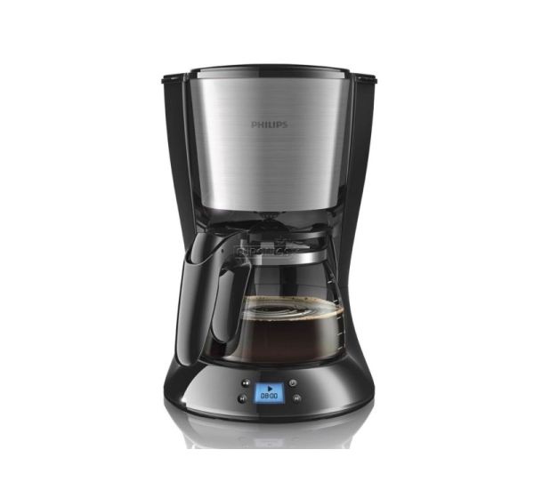 Philips Daily Collection, ūdens tvertne 1.2 L, melna/nerūsējošā tērauda - Kafijas automāts ar filtru
