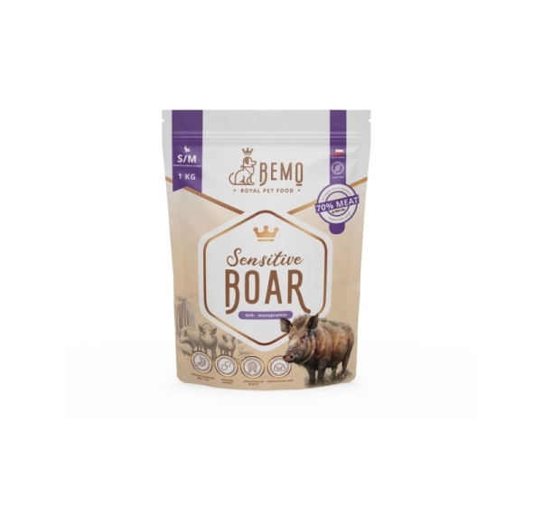 BEMO Sensitive Boar Small/Medium Mono - dry dog food - 1kg