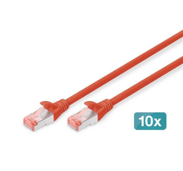 Digitus CAT 6 S/FTP Patch Cables, 10-Pack