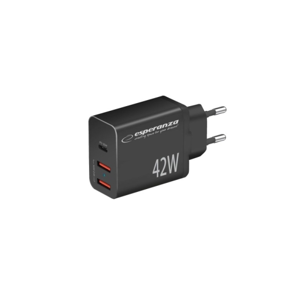 Esperanza EZC106K mains charger 42W Black