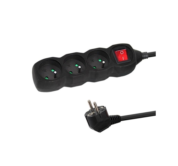 Esperanza ELK211K Power strip 3GN/3M Black
