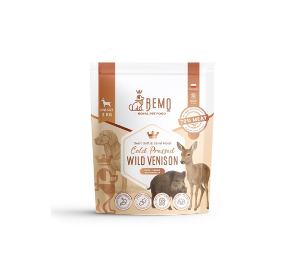 BEMO Cold Pressed Wild Venison - dry dog food - 3kg