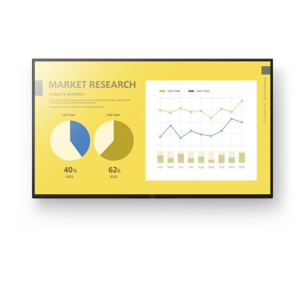 Sony FW-43EZ20L Signage Display Digital signage flat panel 109.2 cm (43") LED Wi-Fi 350 cd/m2 4K Ultra HD Black Android 16/7