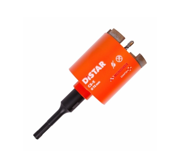 DISTAR WIERTŁO DIAMENTOWE KORONOWE CS- x / SDS+ 072 x 70-4 x M16