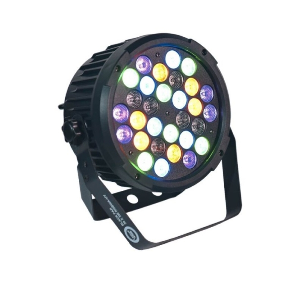 LIGHT4ME BLACK PAR 30x3W RGBA-UV LED - LED stage spotlight