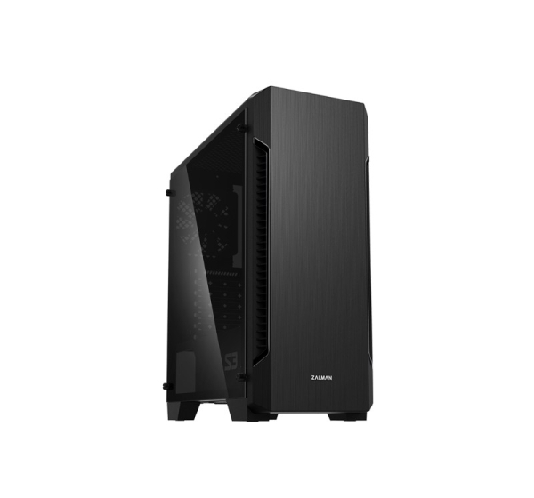 Zalman S3 TG, ATX Mid Tower PC Case, 3  x 120mm Fans, Black