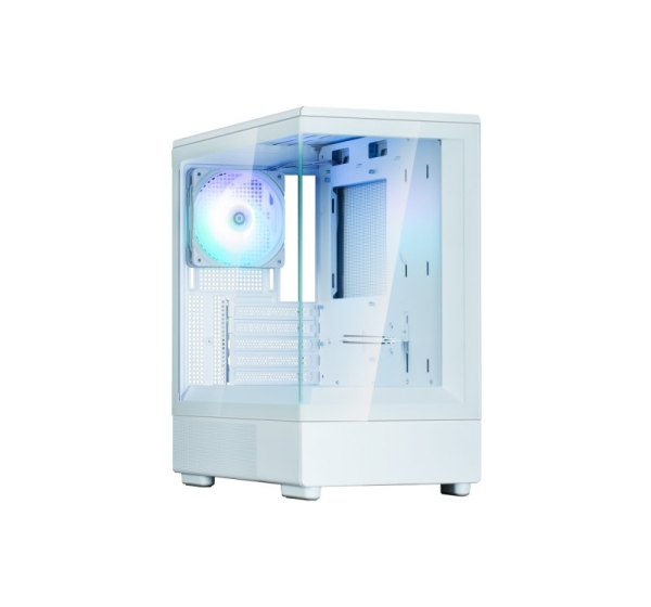 Zalman P10, mATX Mini Tower PC Case, 1 x 120mm ARGB Fan (ZM-AF120), White
