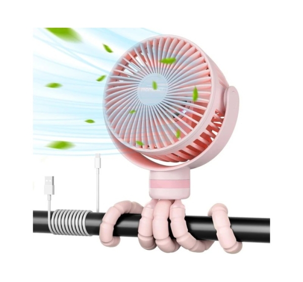 Momcozy portable stroller fan, pink