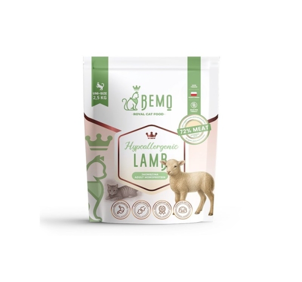 BEMO Cat Hypoallergenic Lamb - dry cat food - 2,5kg