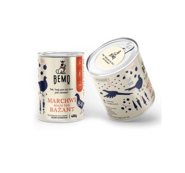BEMO Marchwi mnie ten Bażant Mono - wet dog food - 400g