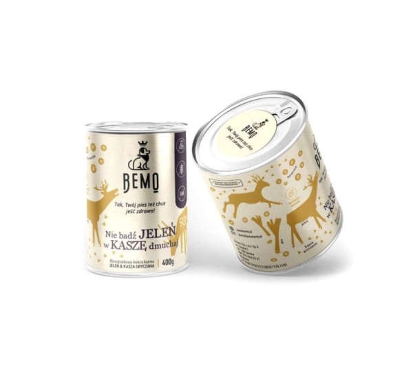 BEMO Nie bądź Jeleń w kaszę dmuchaj Mono - wet dog food - 400g