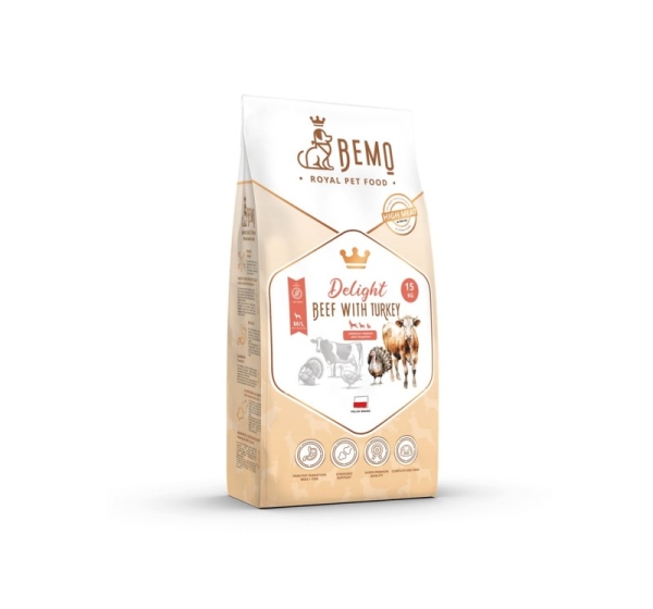 BEMO Delight Beef with turkey - dry dog food - 15kg