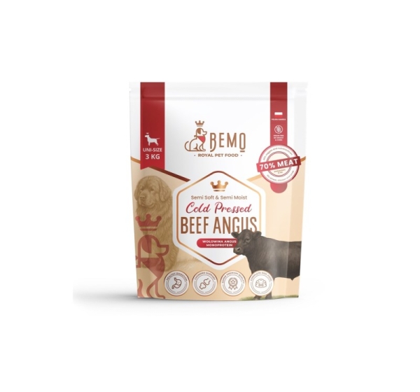 BEMO Cold Pressed Beef Angus Mono - dry dog food - 3kg