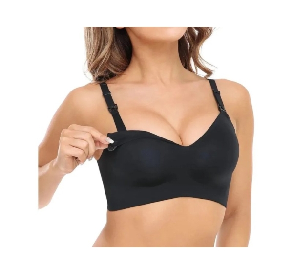 Momcozy YN21 Maternity and Nursing Bra, Black, 3XL