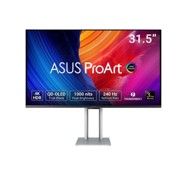 ASUS ProArt OLED PA32UCDM computer monitor 80 cm (31.5") 3840 x 2160 pixels 4K Ultra HD QD-OLED Silver