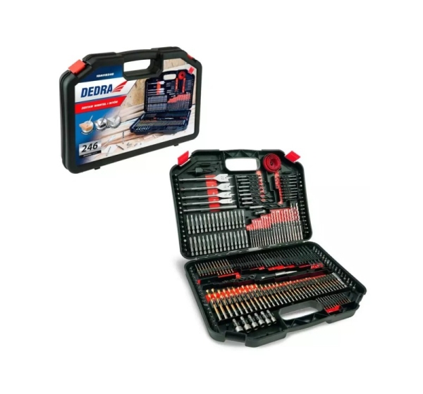 Set of 246 bits and drills