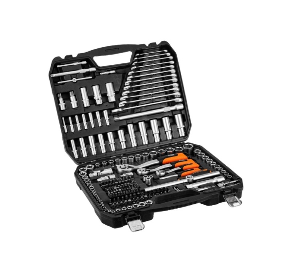 Socket wrench set 1/2", 3/8", 1/4", 220 pcs.
