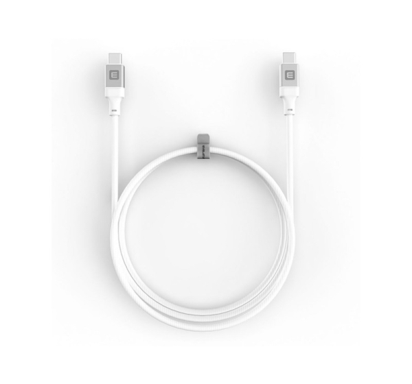 Evelatus   USB C to C Cable 2M 60W / 20V3A Aluminum housing braiding White