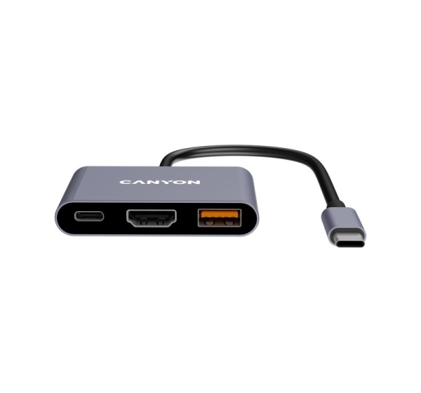 Canyon CANYON hub DS-4 3in1 USB-C Grey
