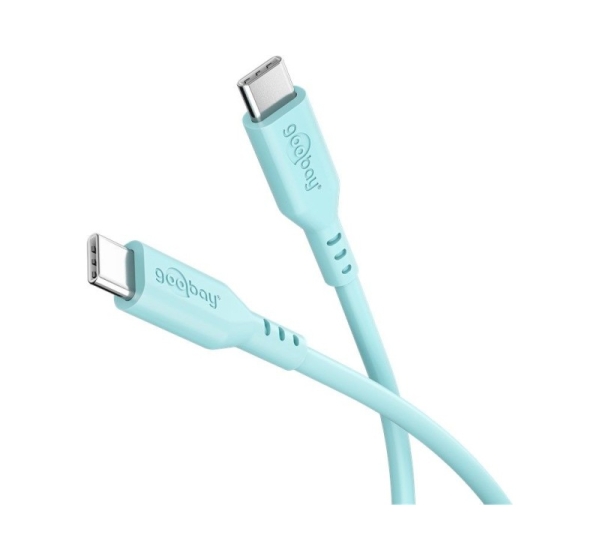 Goobay USB-C Silicone Cable, 1.5 m, turquoise