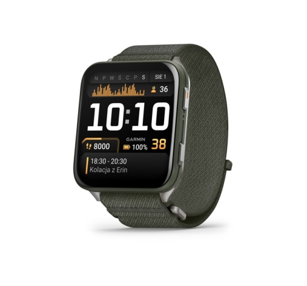 Garmin   Venu X1 Moss with Titanium Caseback and Moss ComfortFit Nylon Band