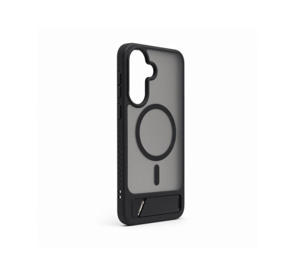 Evelatus Samsung  Galaxy A37 / A36 Rubber Coated MagSafe With Stand Case Black