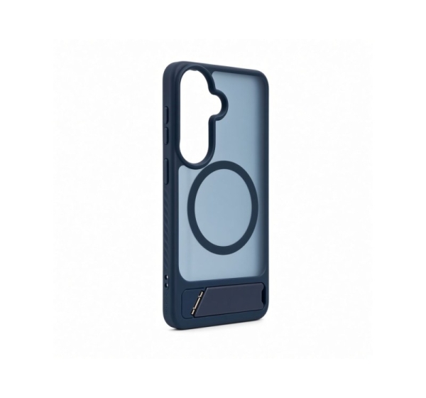 Evelatus Samsung  Galaxy S26 Rubber Coated MagSafe With Stand Case Navy Blue