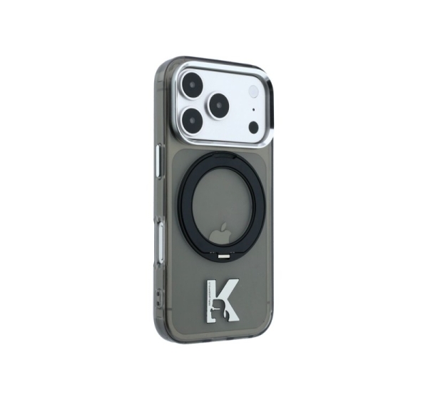Karl Lagerfeld Apple  iPhone 18 Pro Max HC MagSafe IML Ring Stand 360 Kameo Metal Black