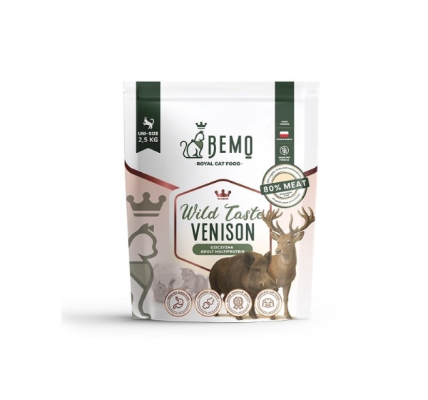 BEMO Cat Wild Taste Venison - dry cat food - 2,5kg
