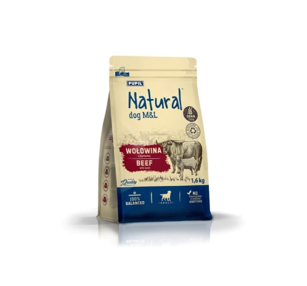 NATURAL Beef with lamb M&L - dry dog food - 1,6kg