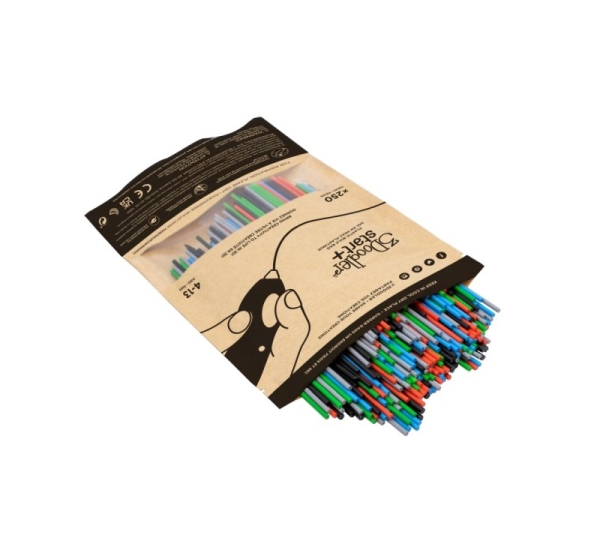 3Doodler Primary Pow Mixed Bag 250 Compostable plastic Blue, Green, Grey, Red 1 g