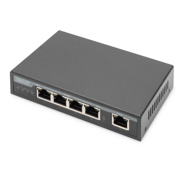 Digitus 4 Port Gigabit 4PPoE Extender, 802.3at, 60 W