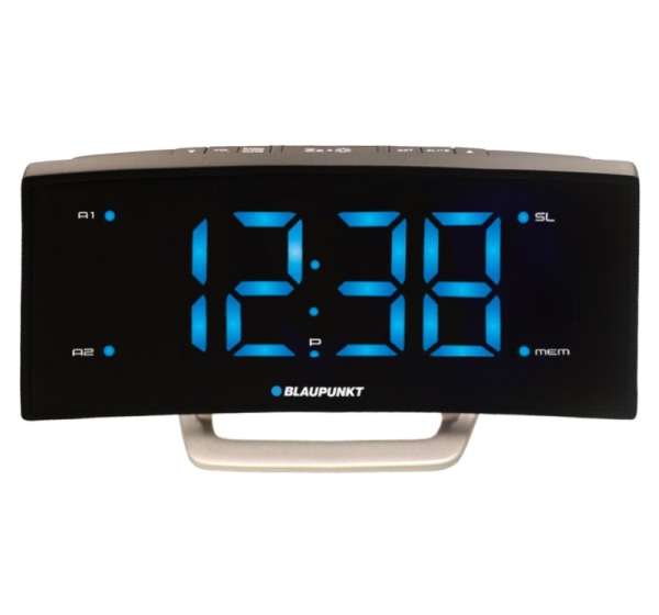 Blaupunkt CR7BK radio Clock Analog & digital Stainless steel