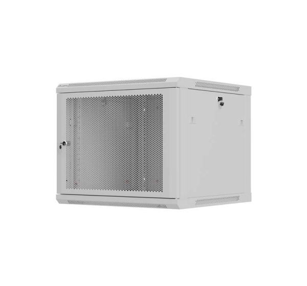 Wall-mounted rack cabinet 19" 9U 600x600 grey perforated door Lanberg (flat pack)