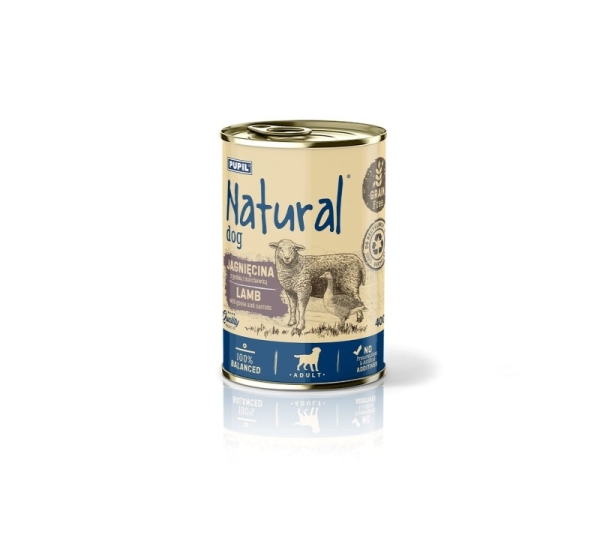NATURAL Lamb with goose and carrots - wet dog food - 400g